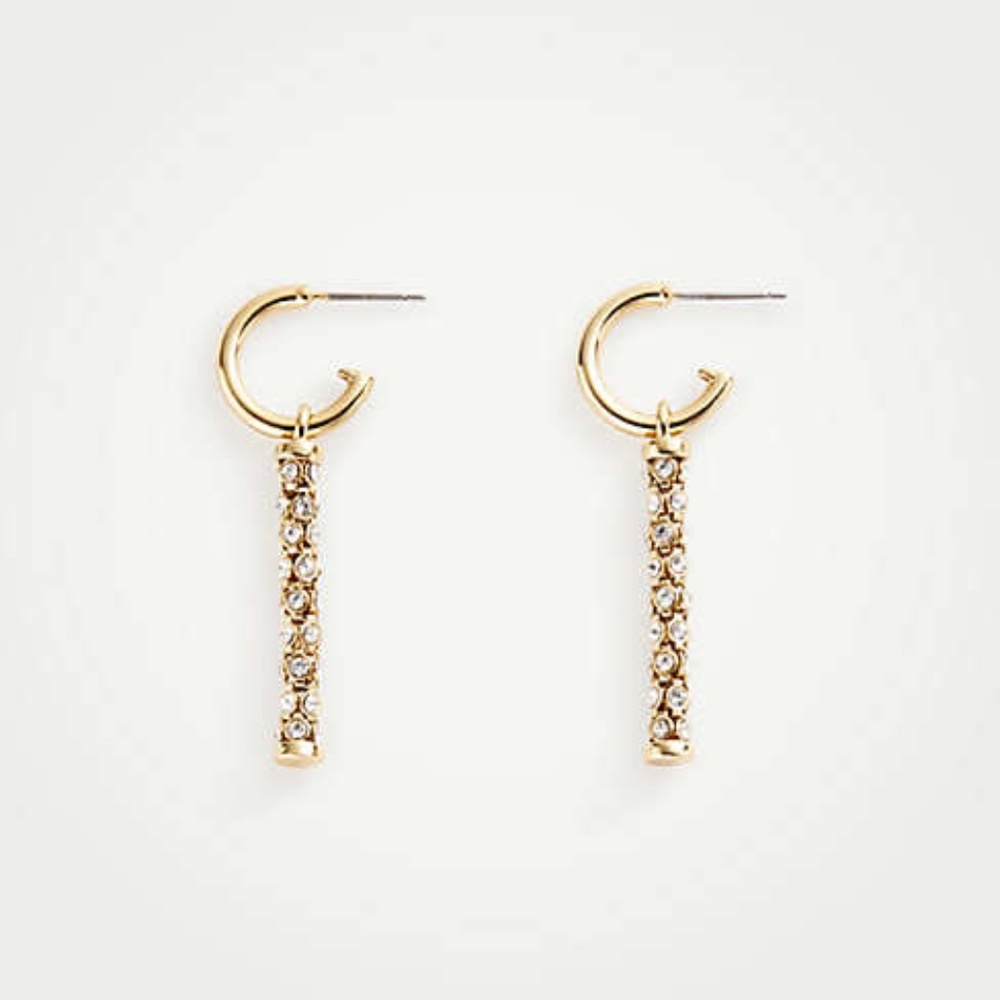 Brand New Ann Taylor Women's Pave Chain Earrings